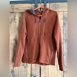 Kuhl Men's Rust Zip-Up Hooded Sweater